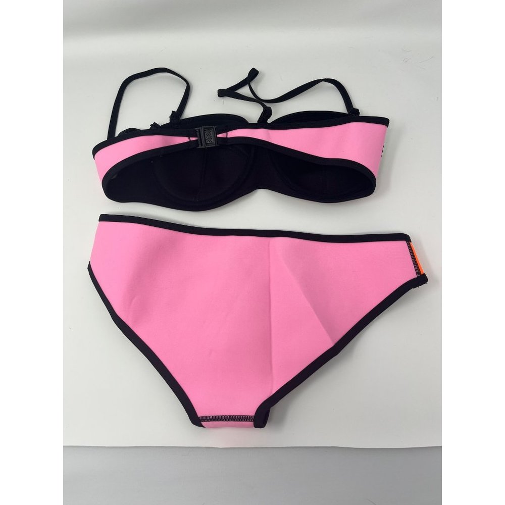 Ebuddy Size M Neon Pink Orange Yellow Bikini Swimwear Set - Picture 5 of 6